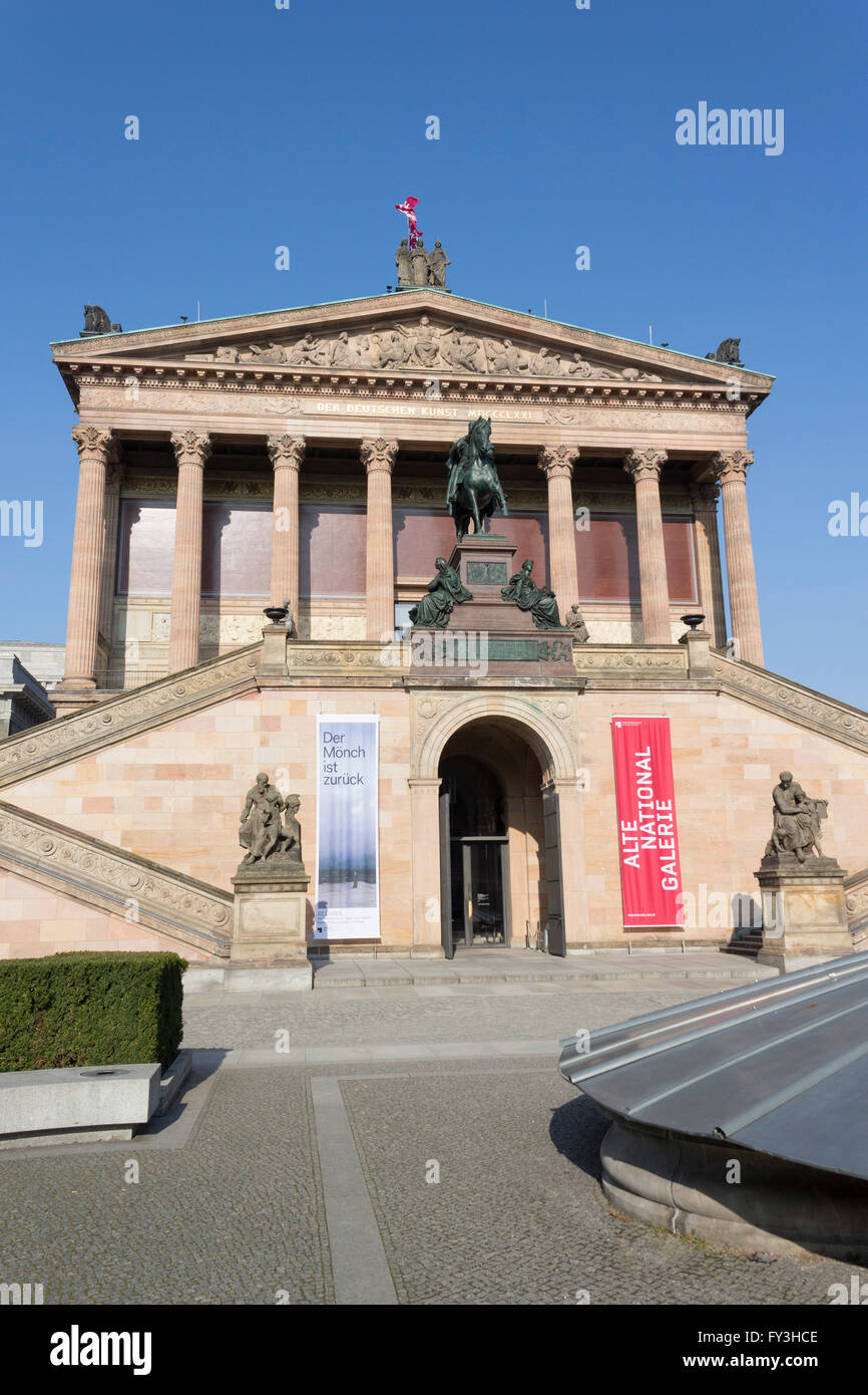 The Old national Gallery Berlin Germany Stock Photo