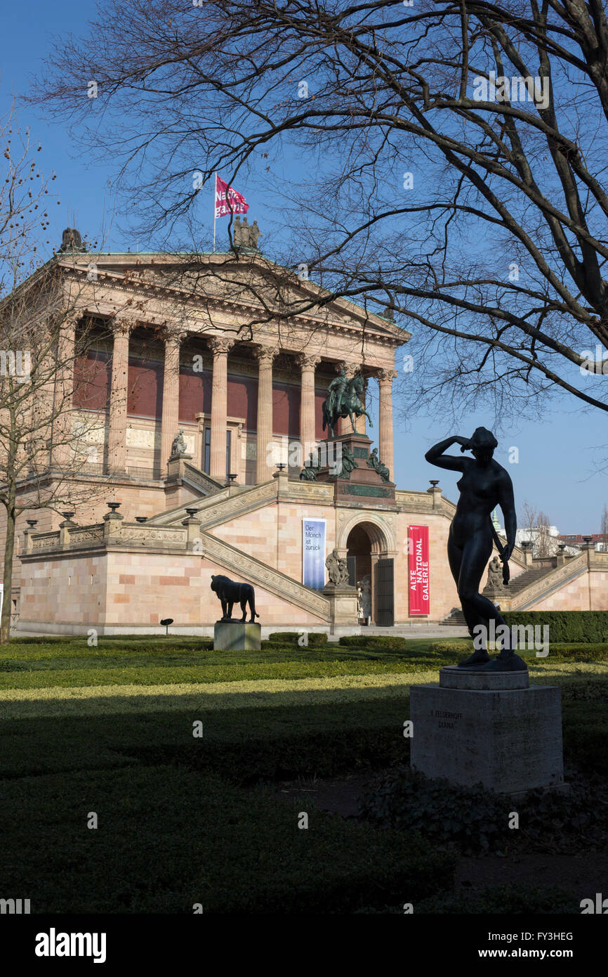 The Old national Gallery Berlin Germany Stock Photo