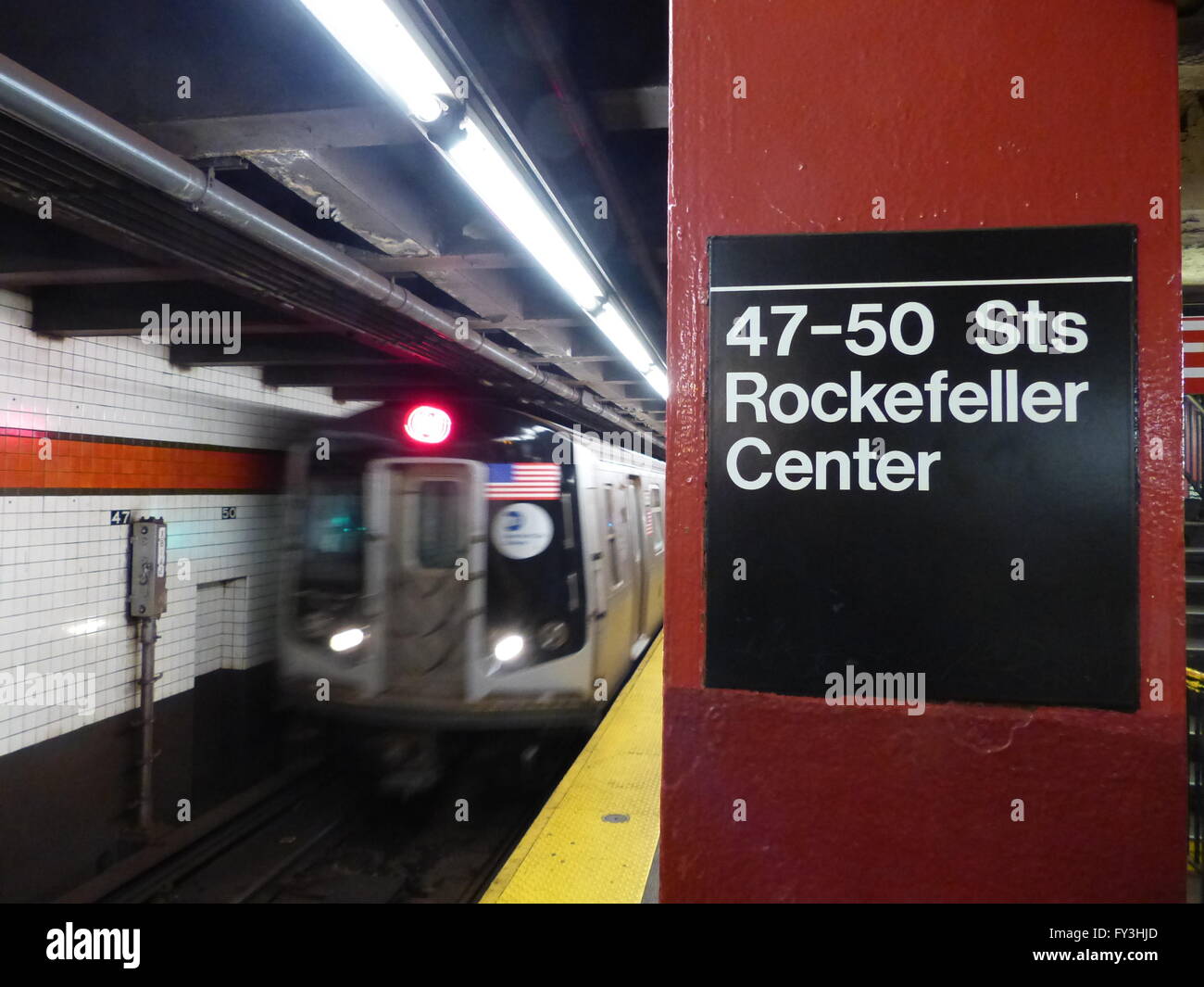 New York City subway, Rockefeller Center Stock Photo
