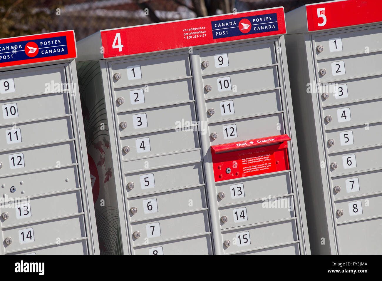 Community mailboxes in Kingston, Ont., Thursday Feb. 18, 2016 Stock