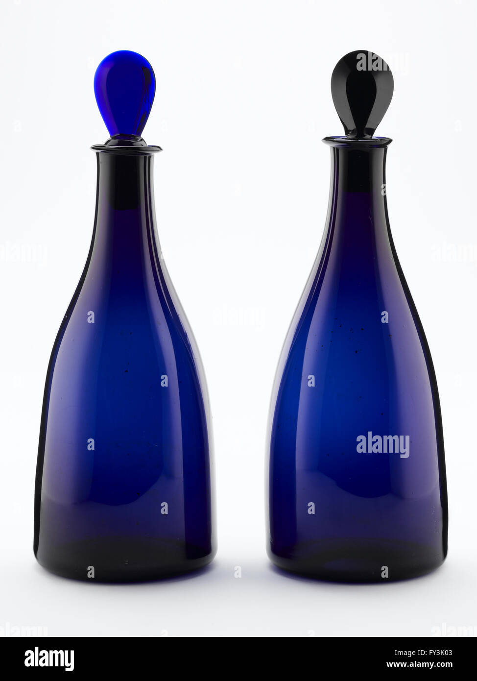 A pair of decanters Stock Photo