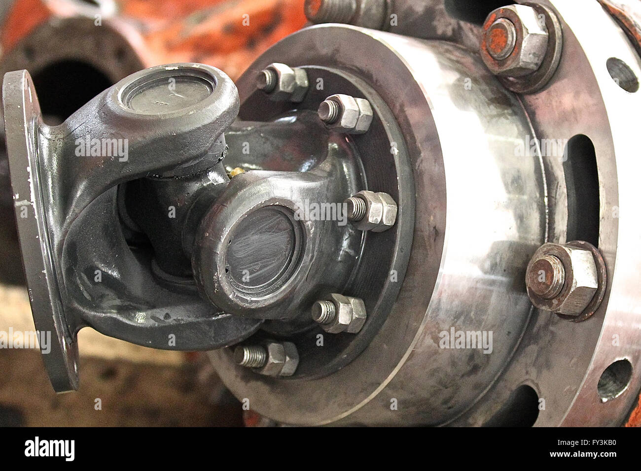 Wheel assembly rotation transmitting gear shaft Stock Photo Alamy