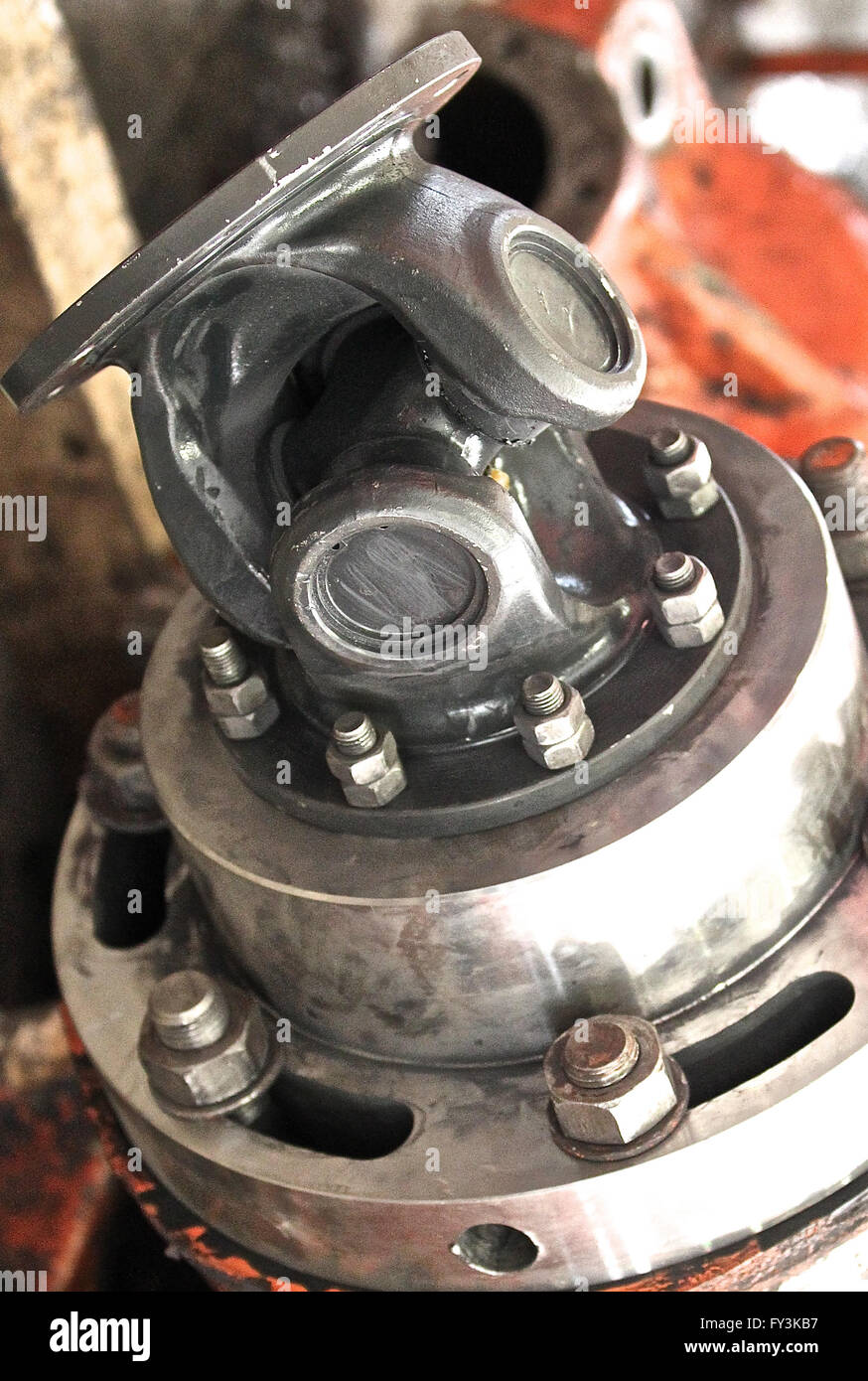 Wheel assembly rotation transmitting gear shaft Stock Photo Alamy