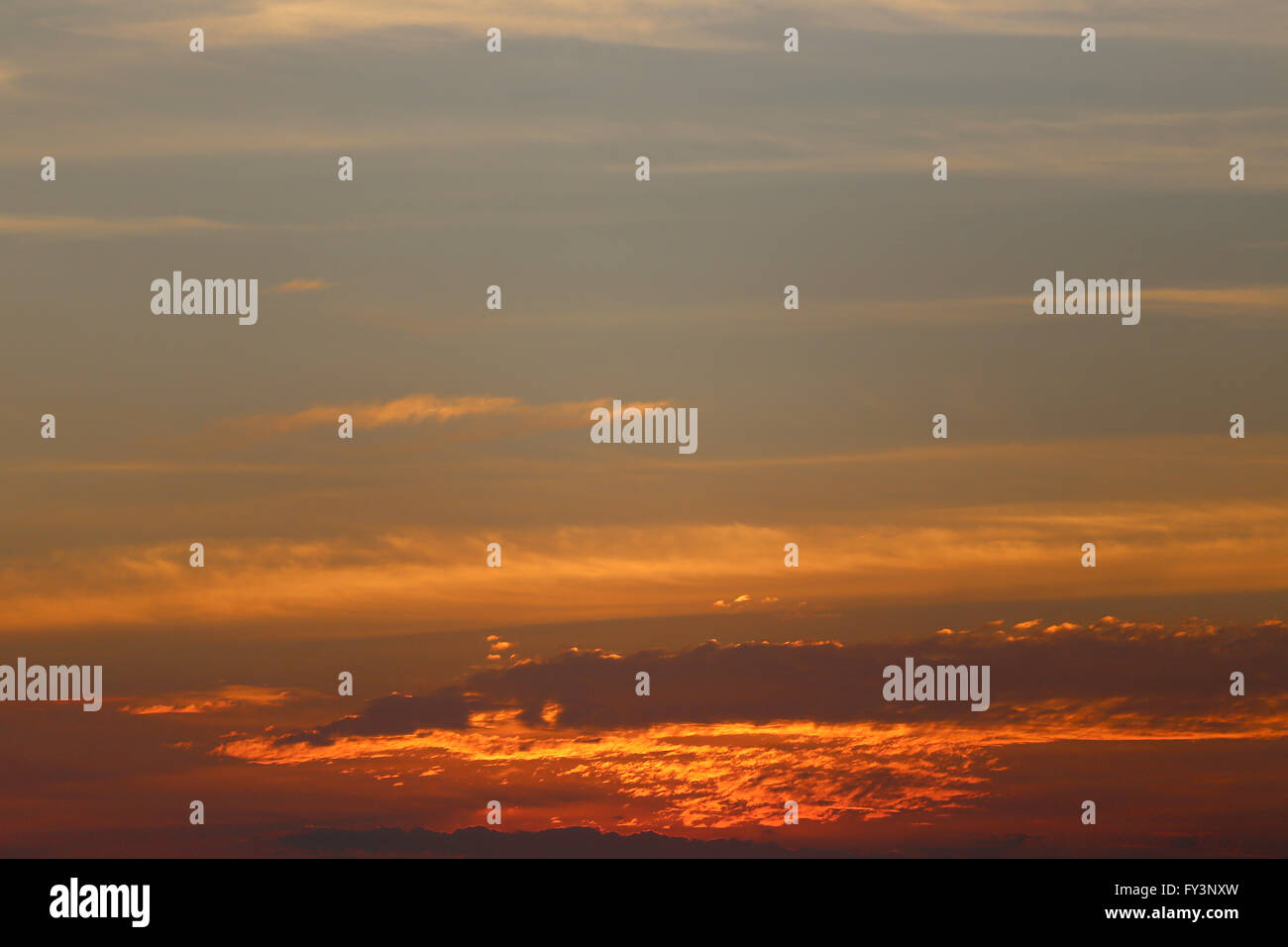 twilight sky in the evening. Stock Photo