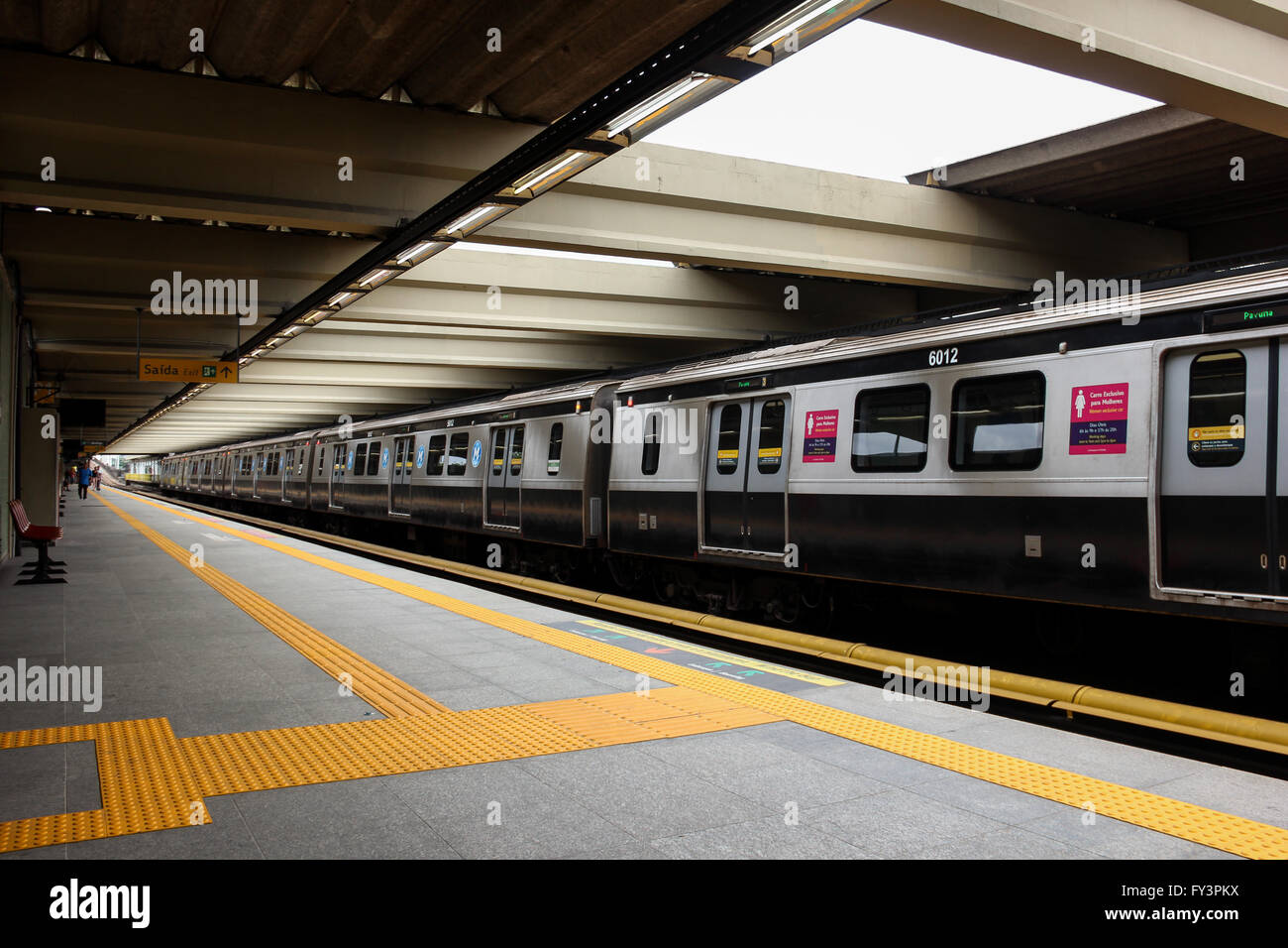 Rio de Janeiro, Brazil: View of public transport in Rio de Janeiro, which will be available for the Olympic Games Rio 2016. The Stock Photo