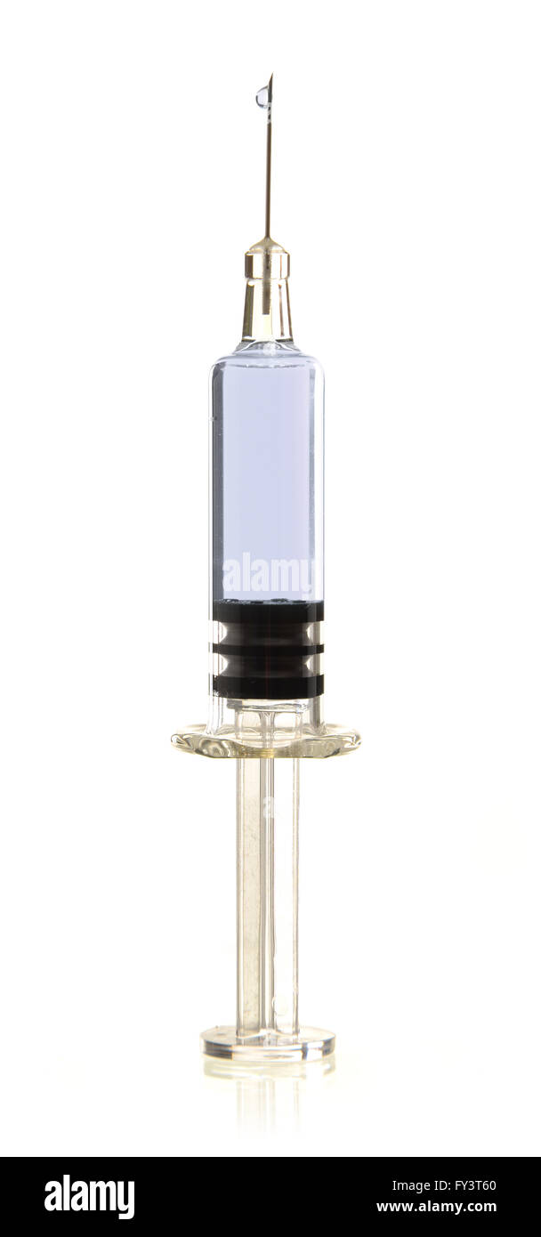 Syringe isolated on white background. Stock Photo