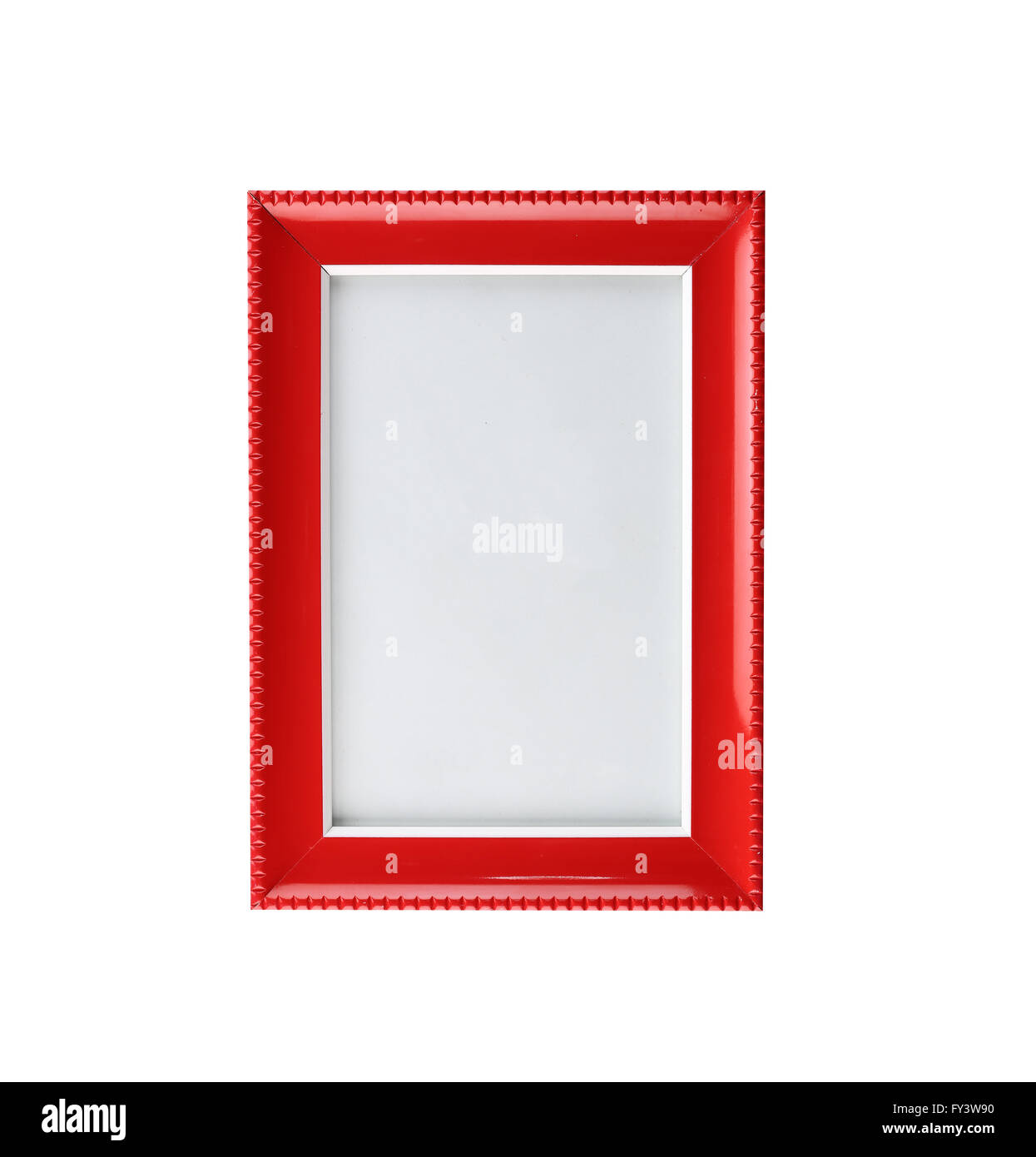 Modern red picture frame isolated on white background Stock Photo Alamy