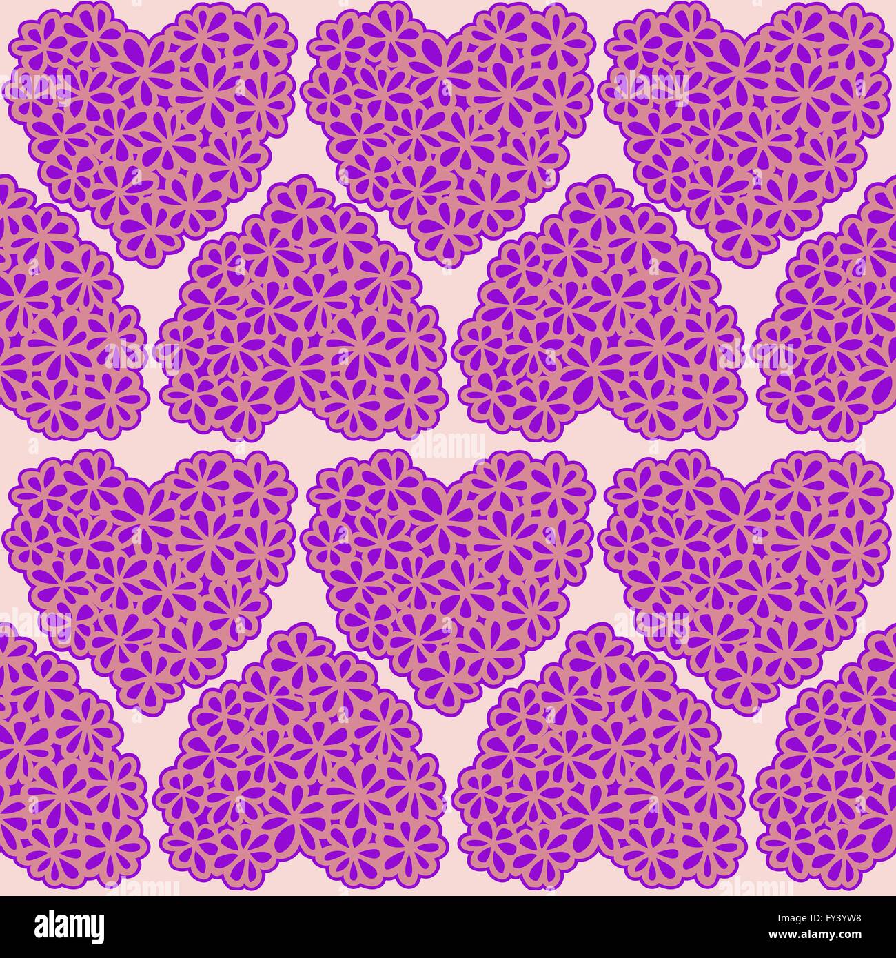 Seamless texture with floral hearts Stock Vector Image & Art - Alamy