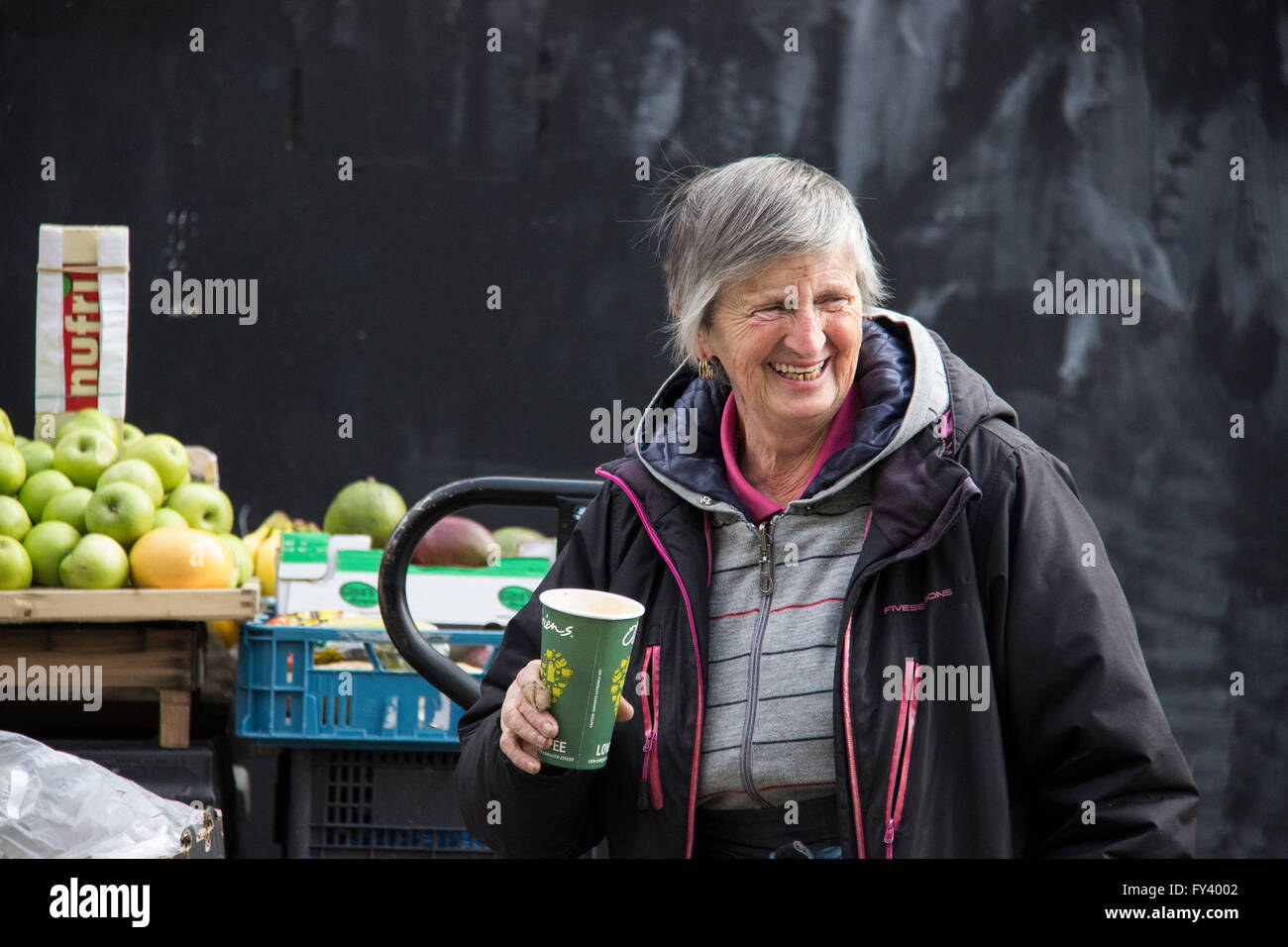 Trader In Moore Street Market Dublin Stock Photo Alamy