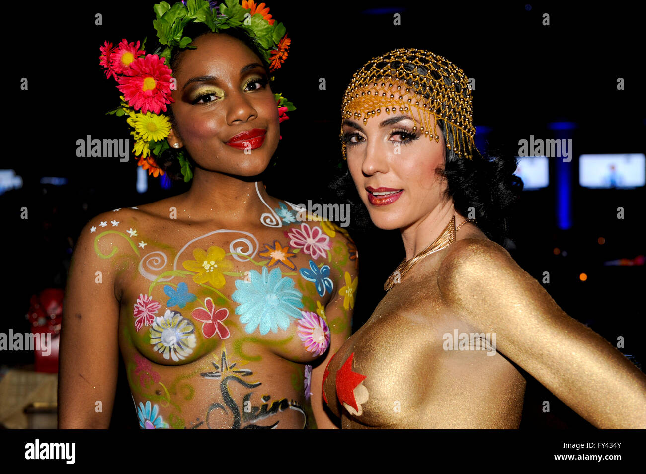 Las Vegas, Nevada, USA. 20th Apr, 2016. Robin Slonina and The Sapphire Gentleman's Club Showroom & Lounge in downtown Las Vegas hosted the Skin Wars Season 3 Premiere Party on Wednesday April 20th, 2016 from 8 to 11pm Credit:  Ken Howard/Alamy Live News Stock Photo