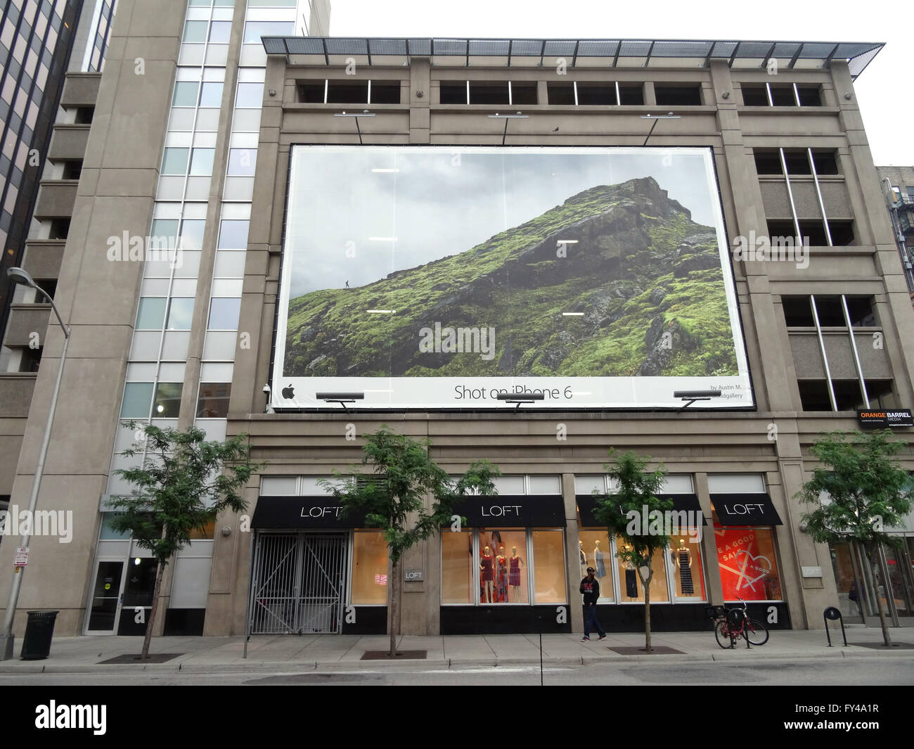 DENVER, COLORADO JULY 7 Apple Iphone 6 camera ad on the side of