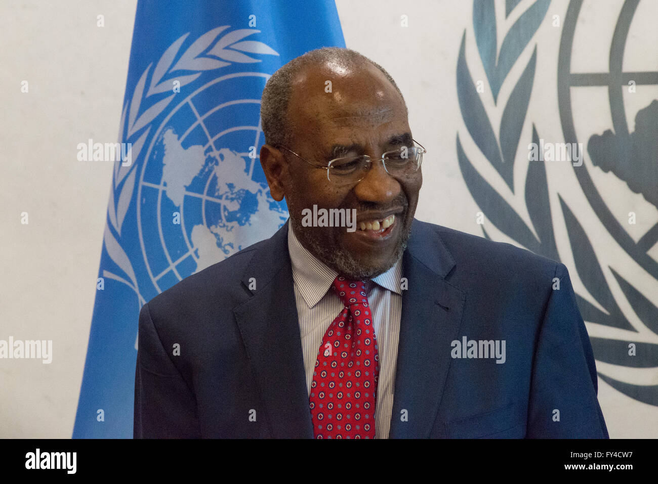 Norbert Rugunda New York, United States. 21st Apr, 2016. Prime Minister Rugunda poses ...