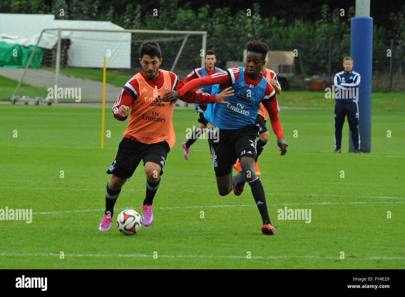 Deutschland, Hamburg, 26.08.2014, HSV-Training bei der Imtech Arena. Editorial use only. Stock Photo