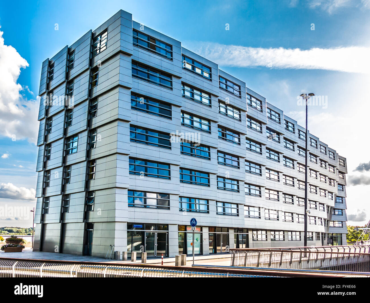 Residential apartment building The Wave in the center of Almere-City near Amsterdam, Netherlands Stock Photo