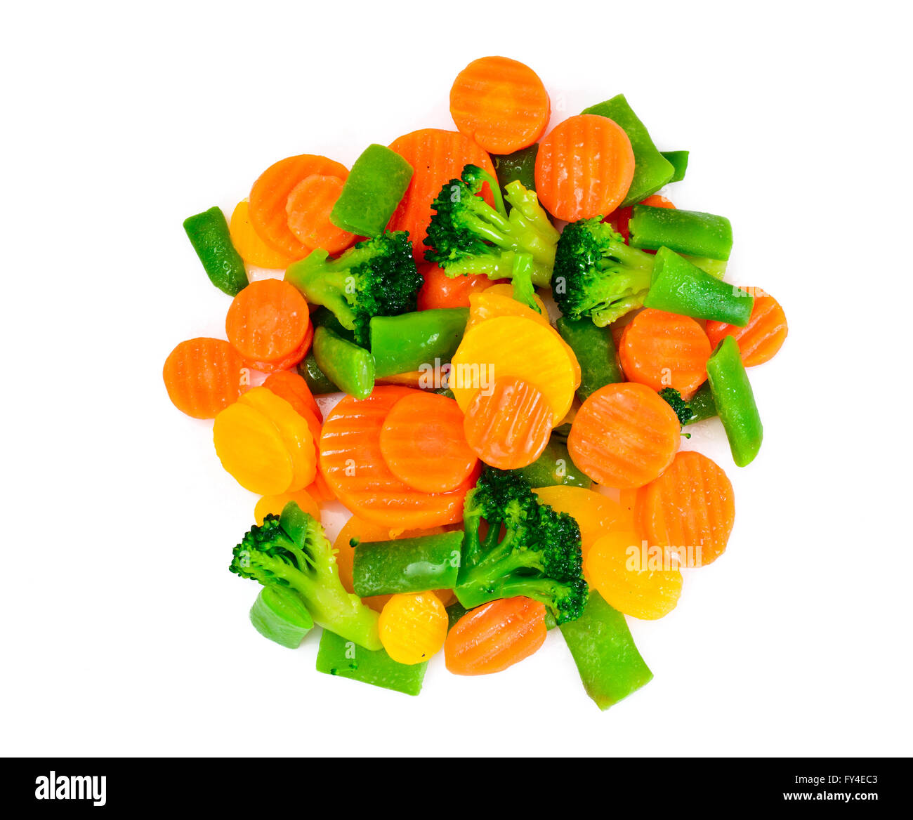 Steamed Vegetables Potatoes, Carrots, Cauliflower and Broccoli Stock