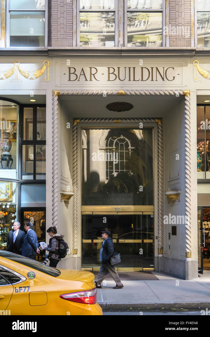 Bar Building Facade and Entrance, NYC Stock Photo Alamy
