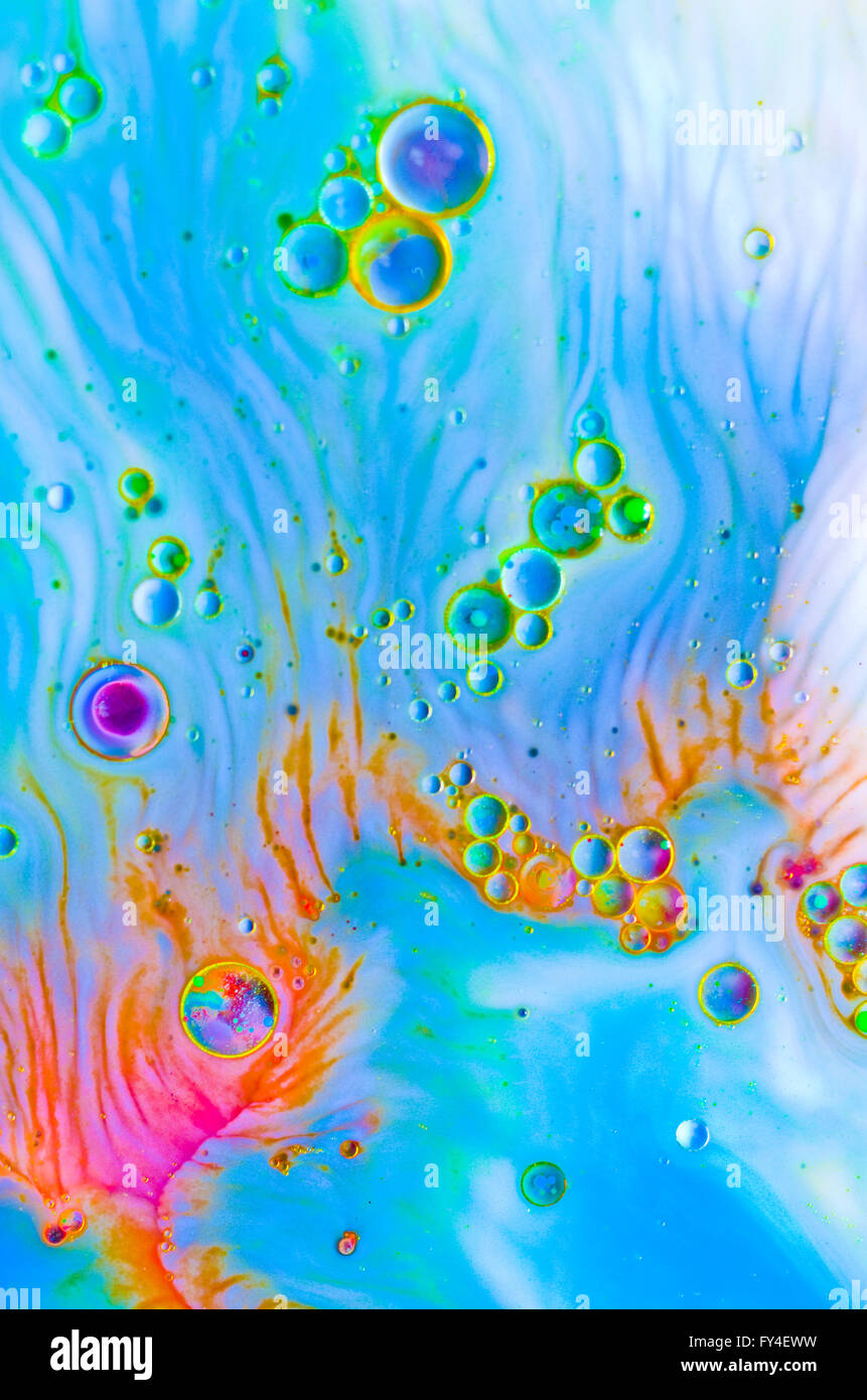 abstract bubbles space theme