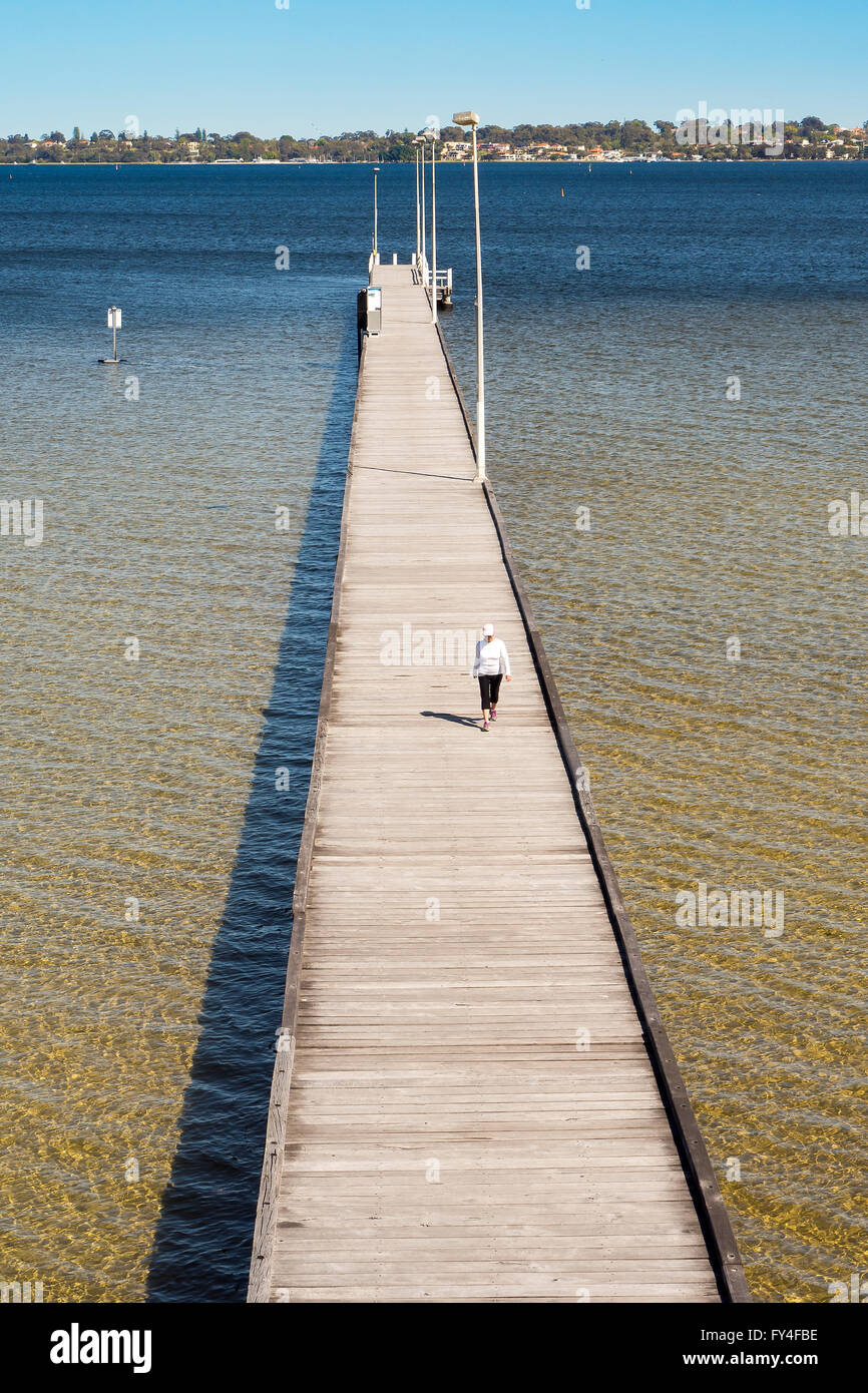 The Pier, Como, Swan River, City of Perth, Western Australia Stock Photo