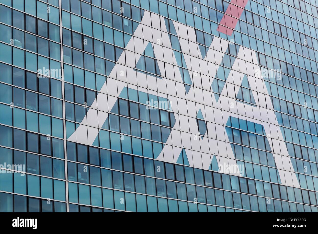 AXA office building in Milan Stock Photo