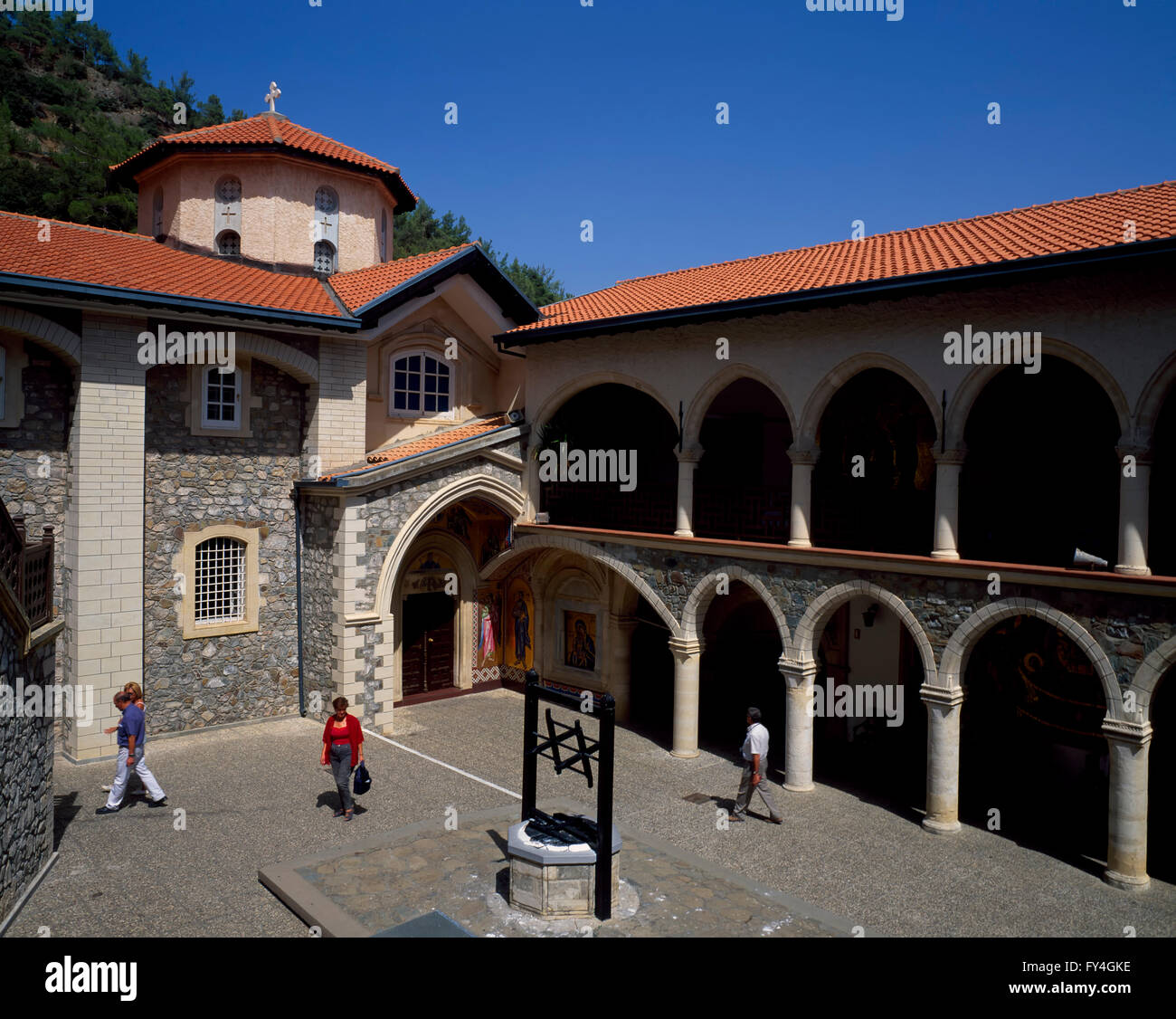 Troodos Mountains, Monastery Kykkos South CYPRUS, Europe Stock Photo