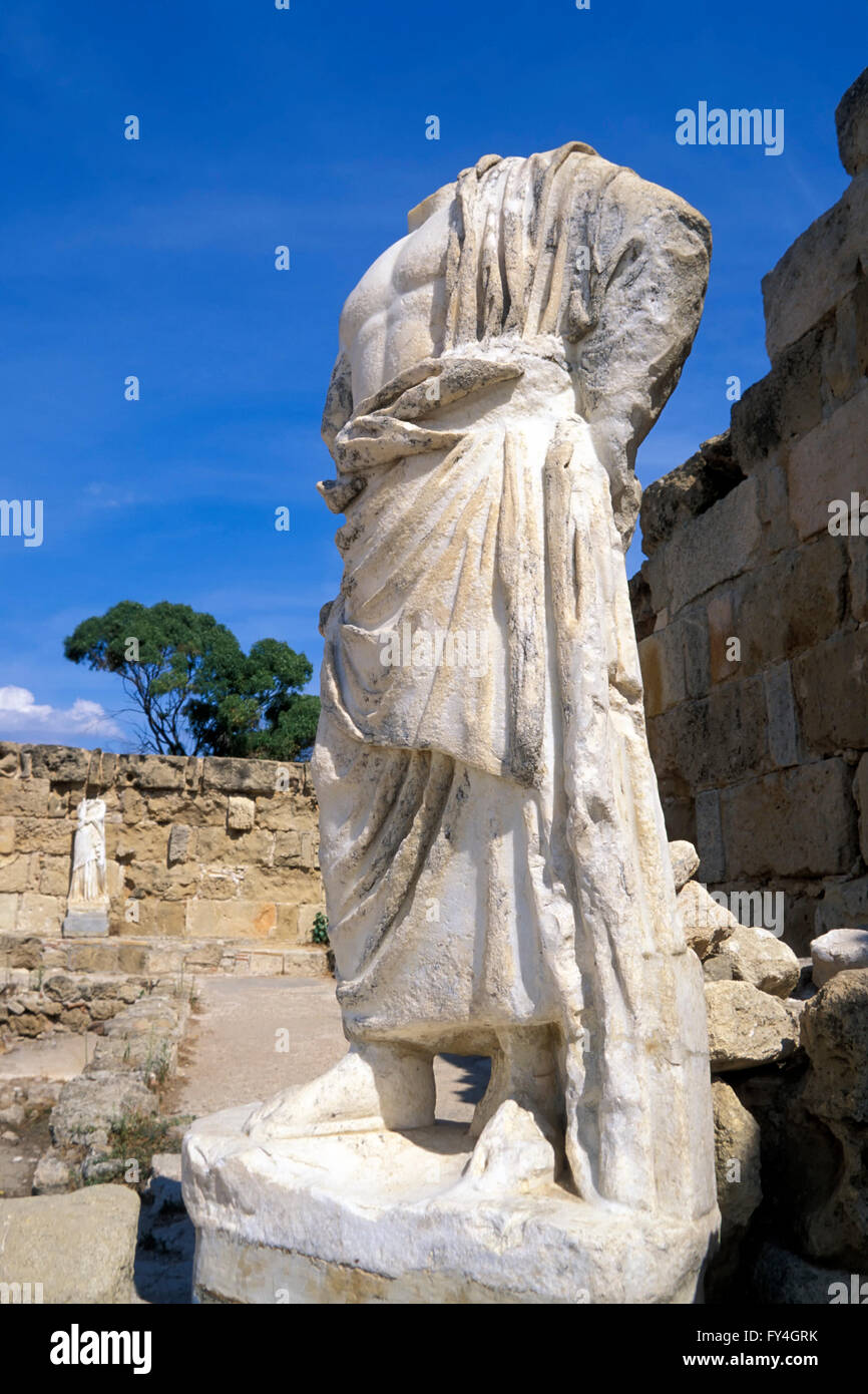 Statue in Salamis, North CYPRUS, Europe Stock Photo