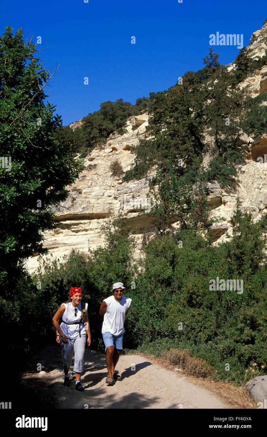 Akamas peninsula, hiking in the Avakas-Canon, South CYPRUS, Europe Stock Photo