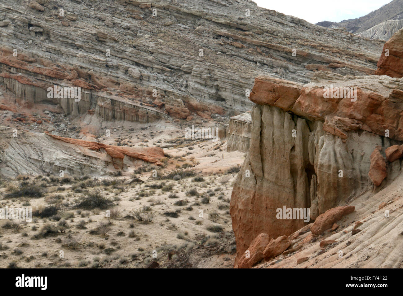 Red Rock Canyon State Park California desert cliffs, buttes rock formations Stock Photo