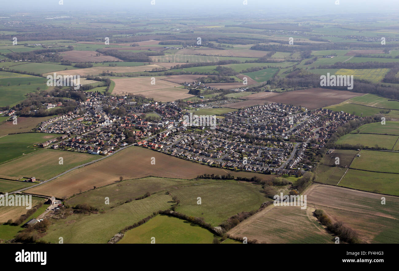 aerial view of Barwick in Elmet village, West Yorkshire, UK Stock Photo