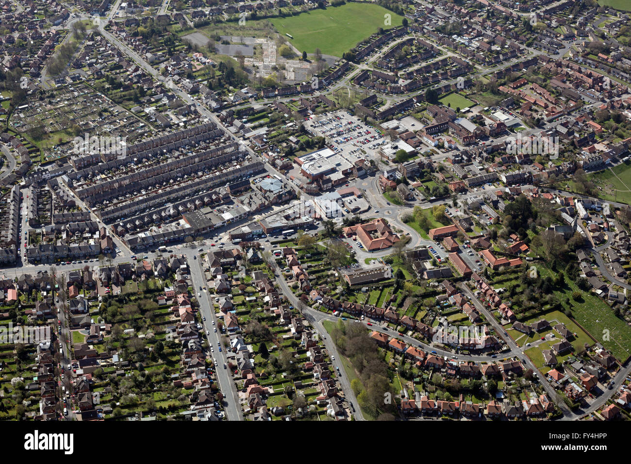 aerial view of the York suburb of Yorkshire, UK Stock Photo Alamy