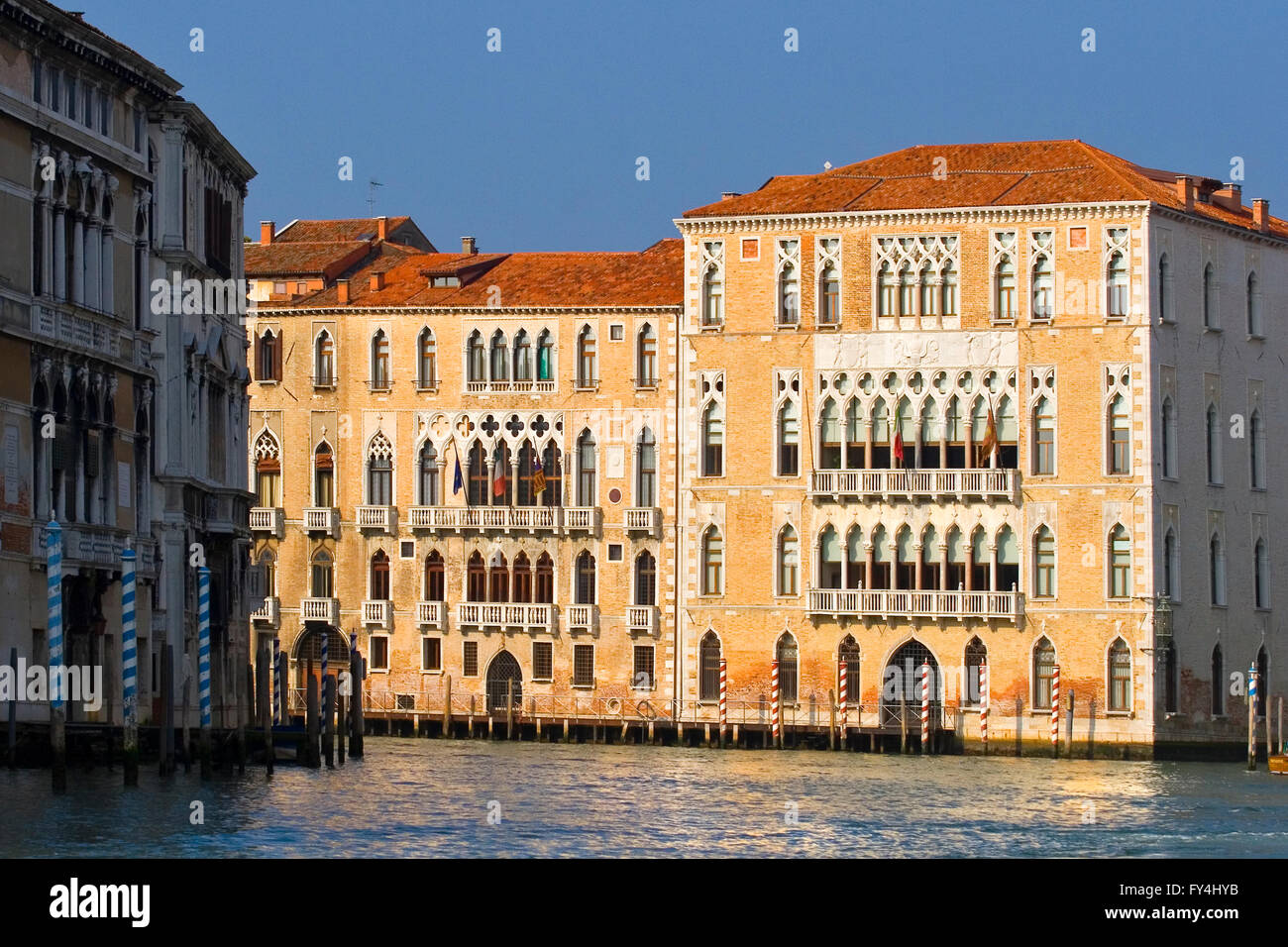 Palazzo Foscari and Palazzo Giustiniani. Venezia. Veneto. Italia. Stock Photo