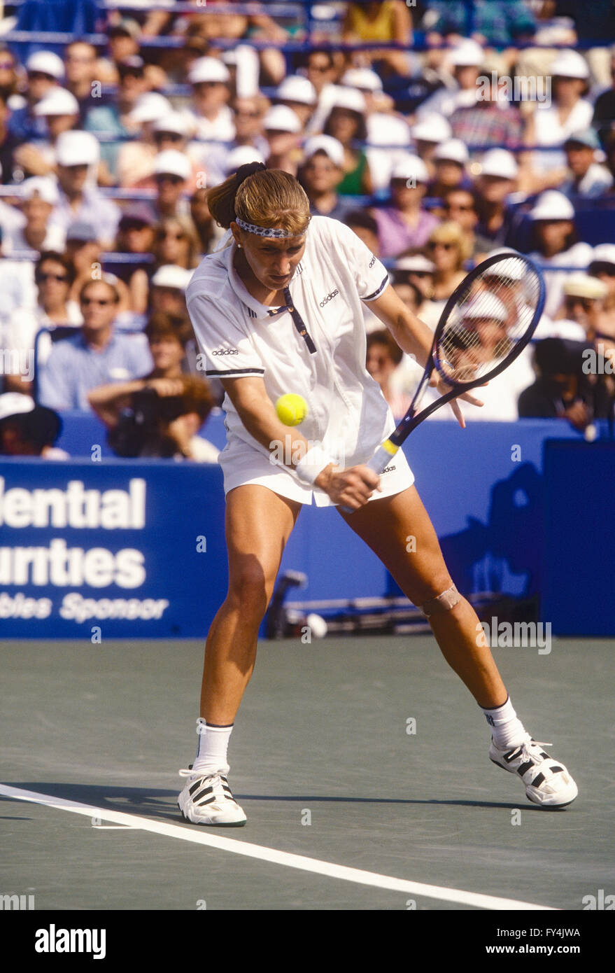 Steffi Graf (GER) competing at the 1996 US Open Stock Photo - Alamy