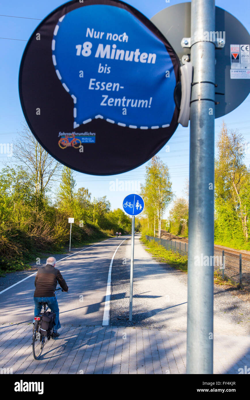 First part of a bike path highway through the Ruhr area, between Essen