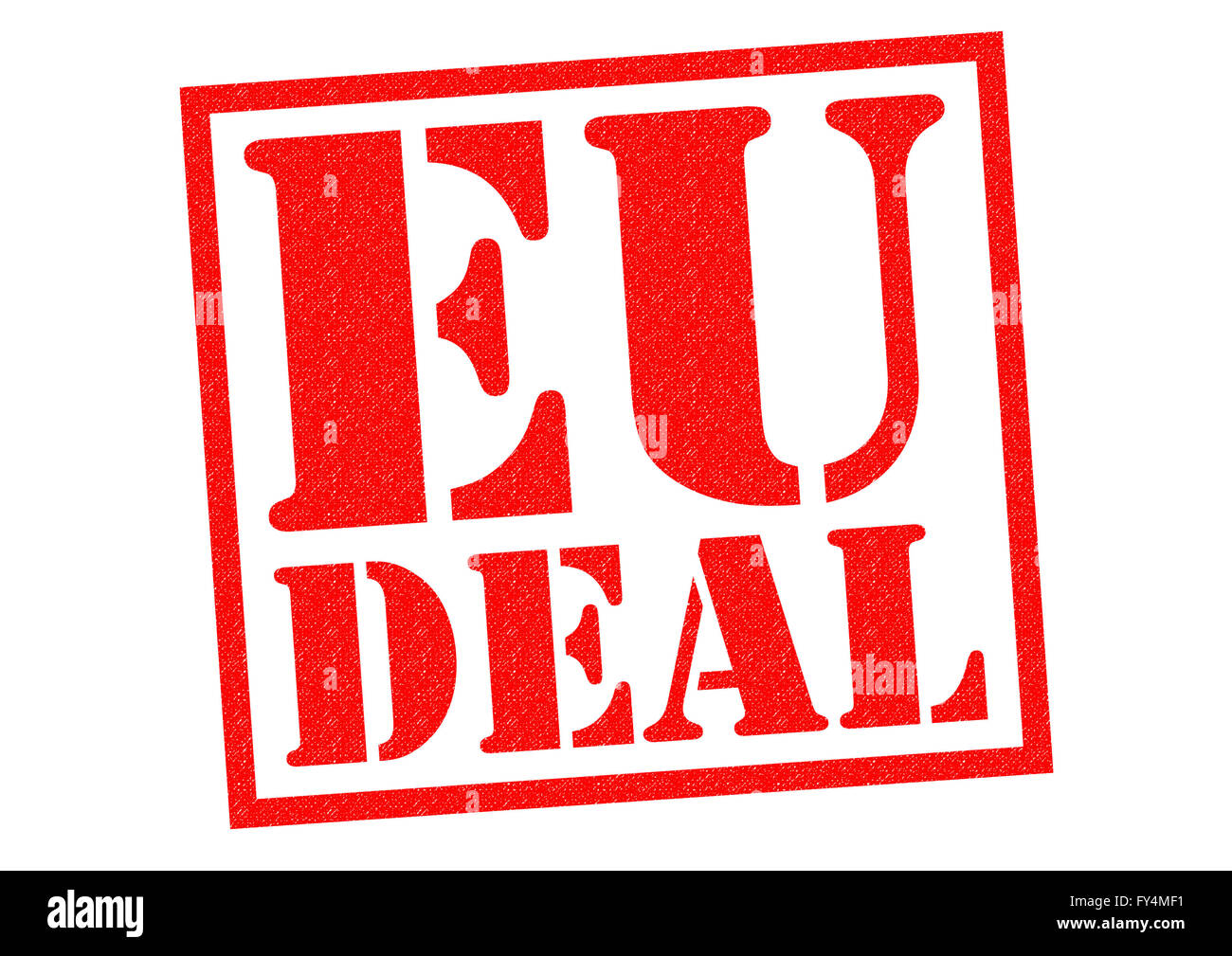 EU DEAL red Rubber Stamp over a white background. Stock Photo