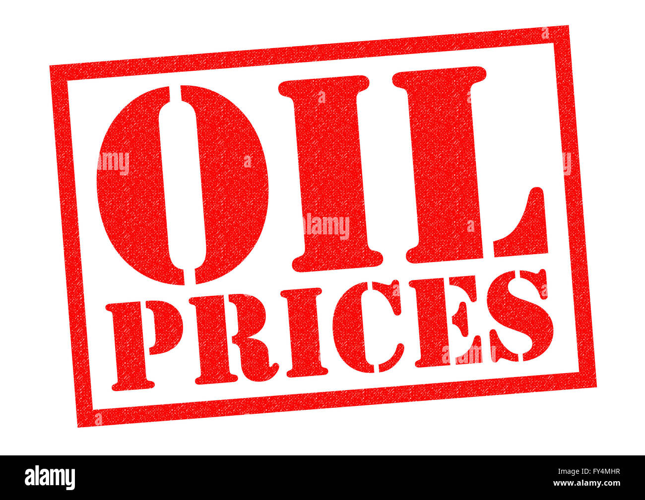 OIL PRICES red Rubber Stamp over a white background. Stock Photo