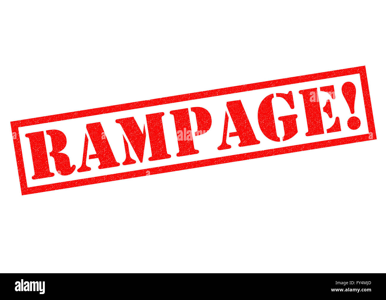 RAMPAGE! red Rubber Stamp over a white background Stock Photo - Alamy