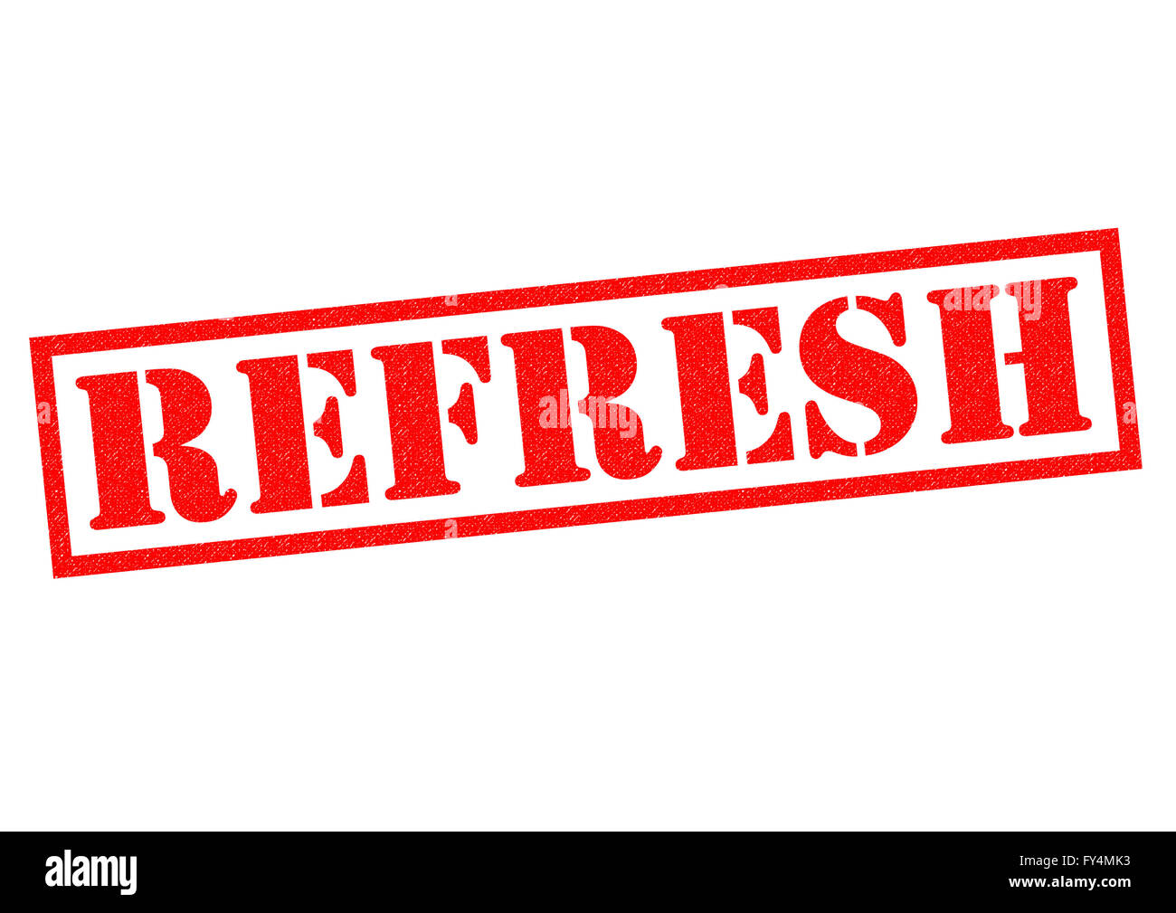 REFRESH red Rubber Stamp over a white background. Stock Photo