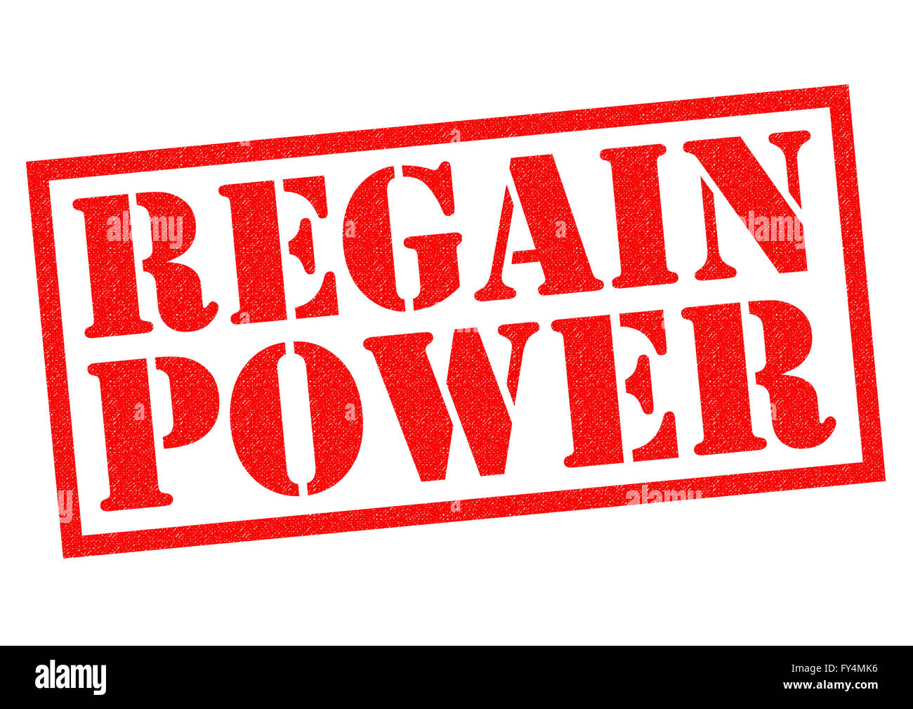 REGAIN POWER red Rubber Stamp over a white background Stock Photo Alamy