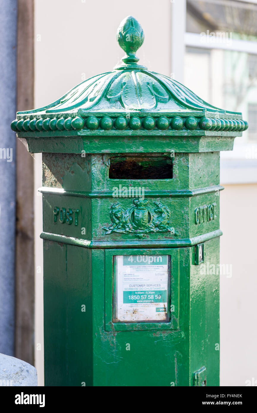 Detail of an Irish Post Box dating from the 1920's in Skibbereen, West Cork, Ireland. Stock Photo