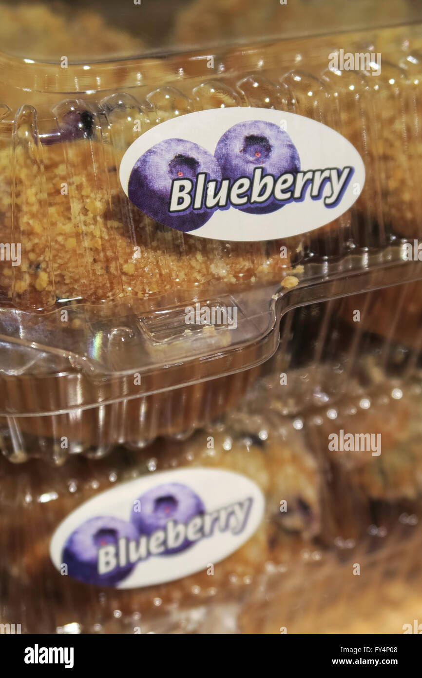 Blueberry Muffin Display at instore Bakery, Weis Supermarket