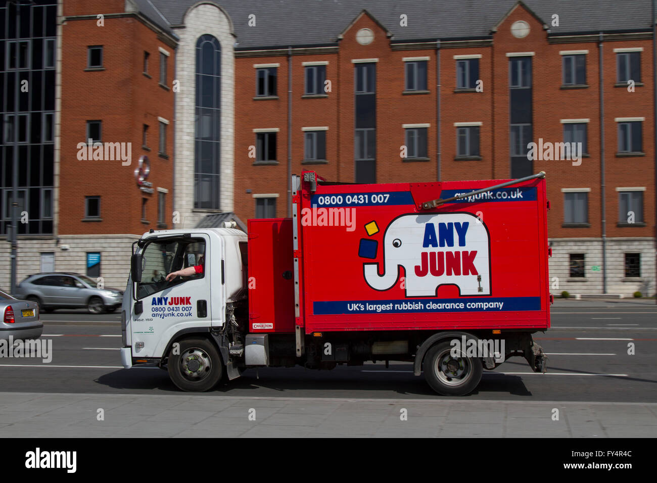 Rubbish clearance, removal van, company Traffic on 'The Strand' the Stock Photo Alamy