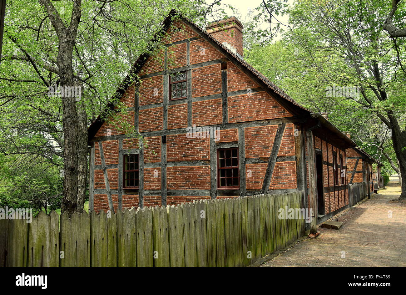 Old Salem, North Carolina Brick and halftimber 18th century Moravian