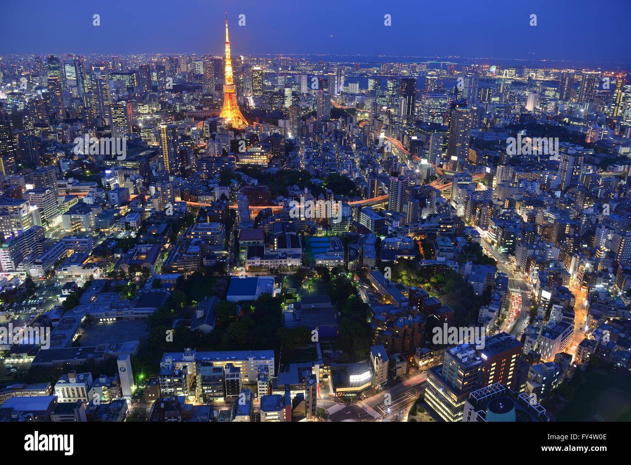 Tokyo At Night, Japan Stock Photo - Alamy