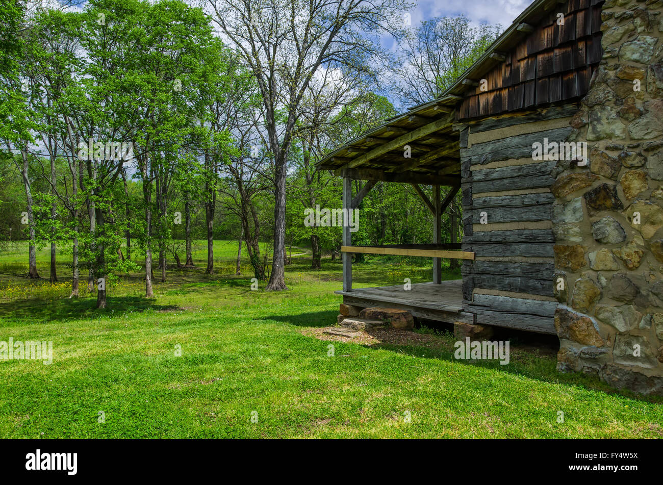 New Harmony Indiana Log Cabin 1775 Stock Photo 102755126 Alamy