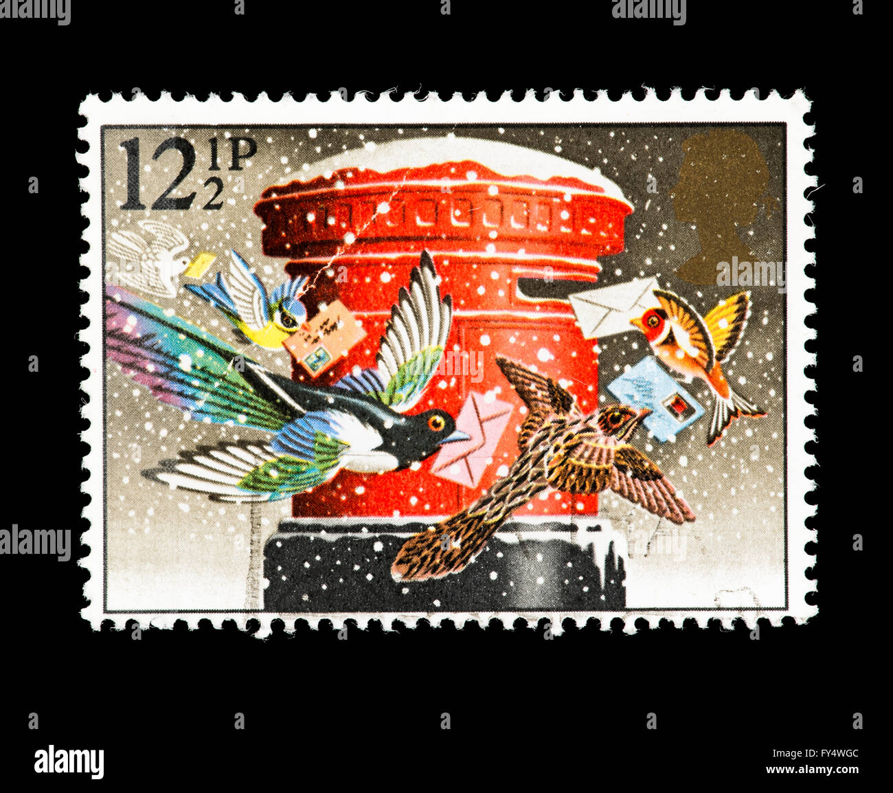 Great britain christmas postage stamp hires stock photography and