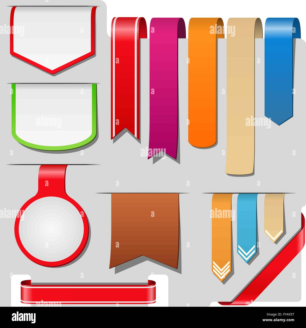 Set of vector ribbons Stock Vector Image & Art - Alamy