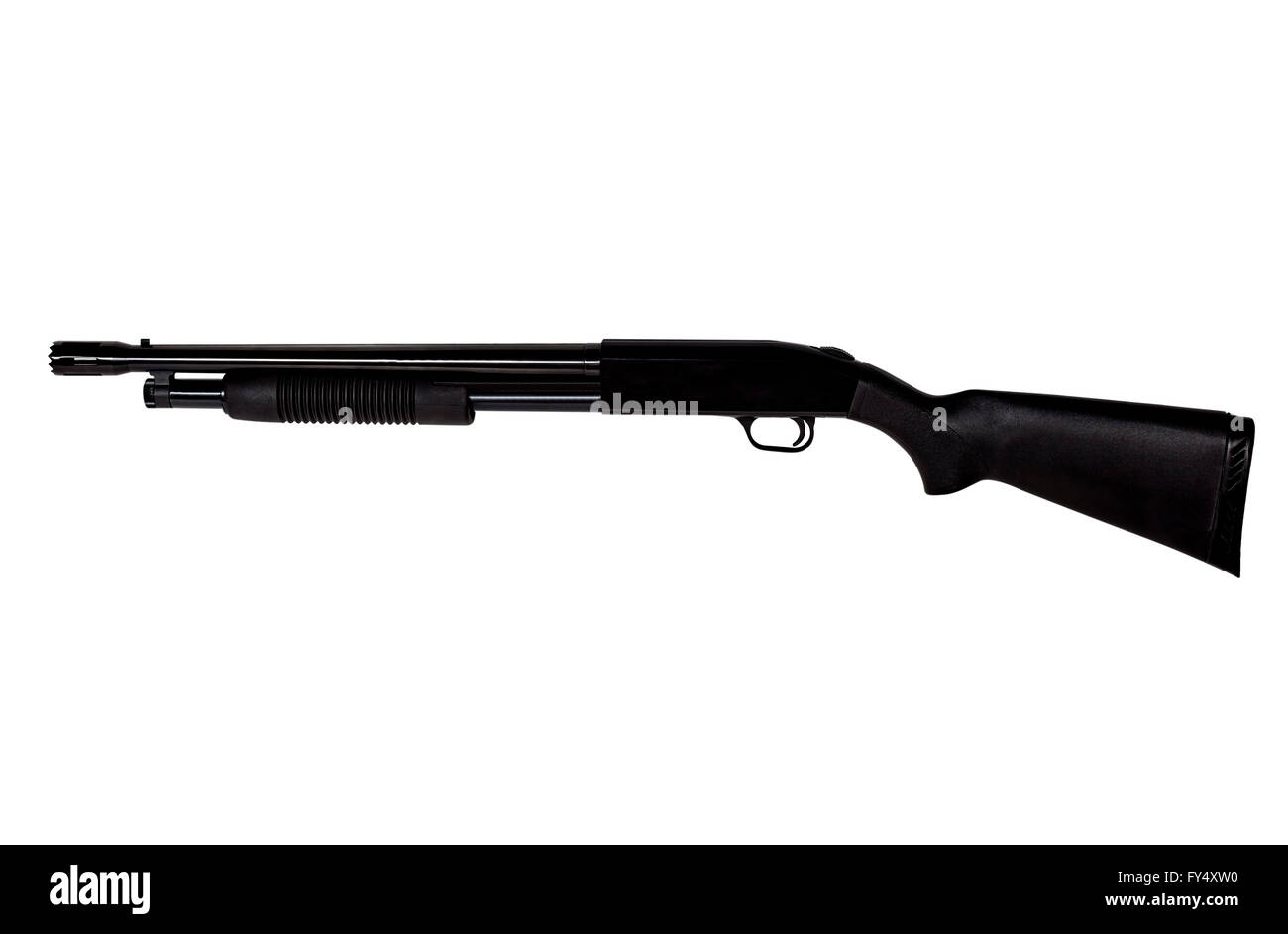 Shotgun Rifle Police Combat Self Defense Pump Action USA made isolated ...