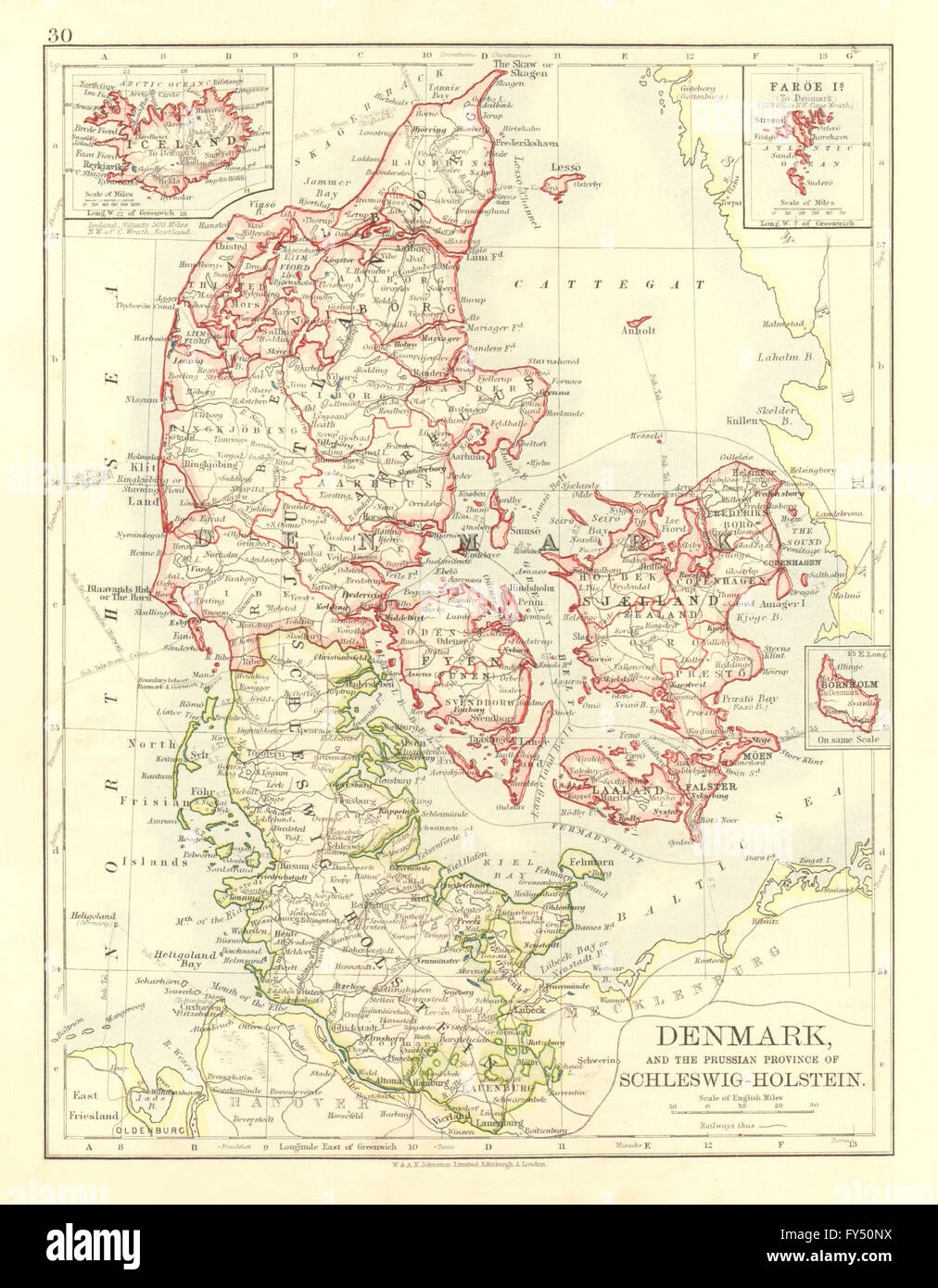 DENMARK SLESVIGHOLSTEN. Prussian SchleswigHolstein. JOHNSTON, 1906
