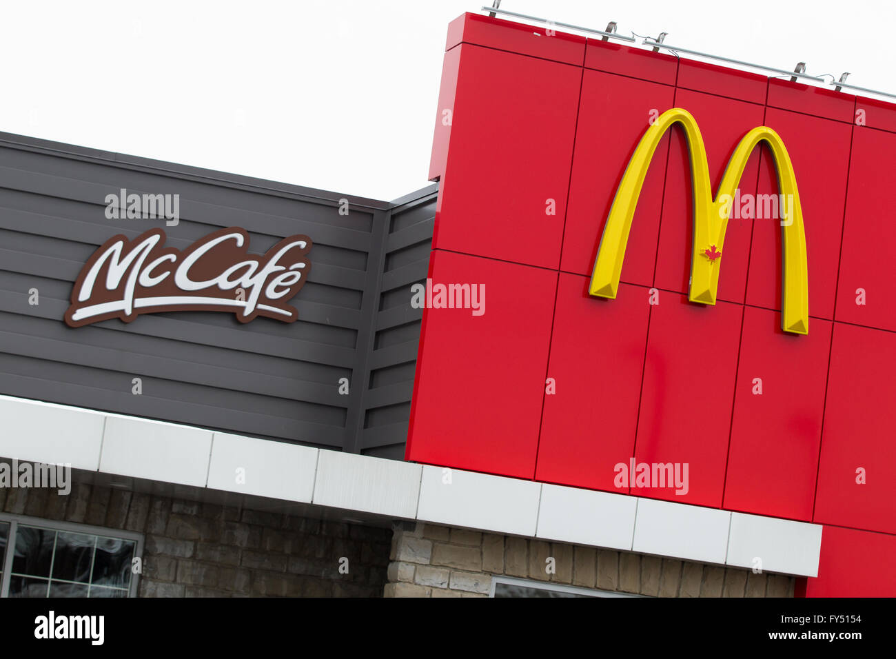 McDonald's restaurant in Kingston, Ont.,  on Monday Jan. 25, 2016. Stock Photo
