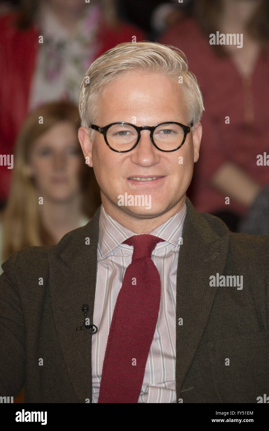 German ZDF TV Talkshow Markus Lanz at Fernsehmacher-Studio Featuring