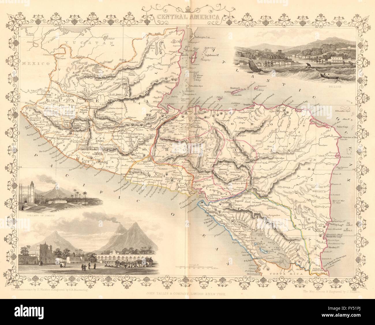 Map Of Antigua Guatemala Hi Res Stock Photography And Images Alamy   Central America Antigua Guatemala Belize City Views Tallisrapkin 1849 FY51PJ 